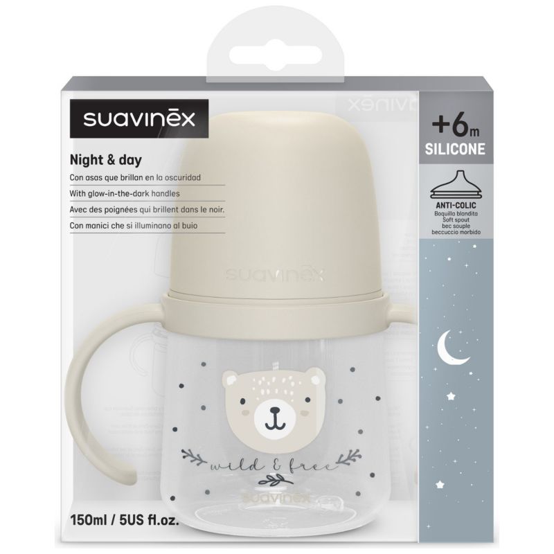 Biberon d'apprentissage Wild&Free Night and Day Gris (150Ml) Suavinex Produit 8