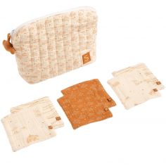 Trousse de toilette et 6 éponges Orsino - Sauthon