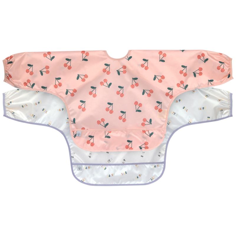 Lot de 2 bavoirs manches longues Happy Fruits Cerise Lässig Produit 1