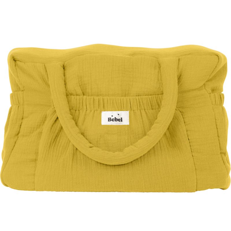Sac à langer à anses jaune moutarde BEBEL