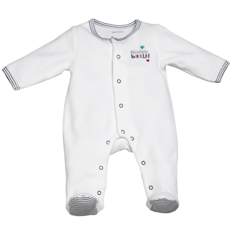 Pyjama chaud Mister Bouh blanc (3 mois) Sauthon