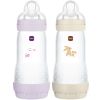Lot de 2 biberons Easy Start anti-colique Lilas+Sable Tétine Débit 3 (320 ml) MAM Produit 1