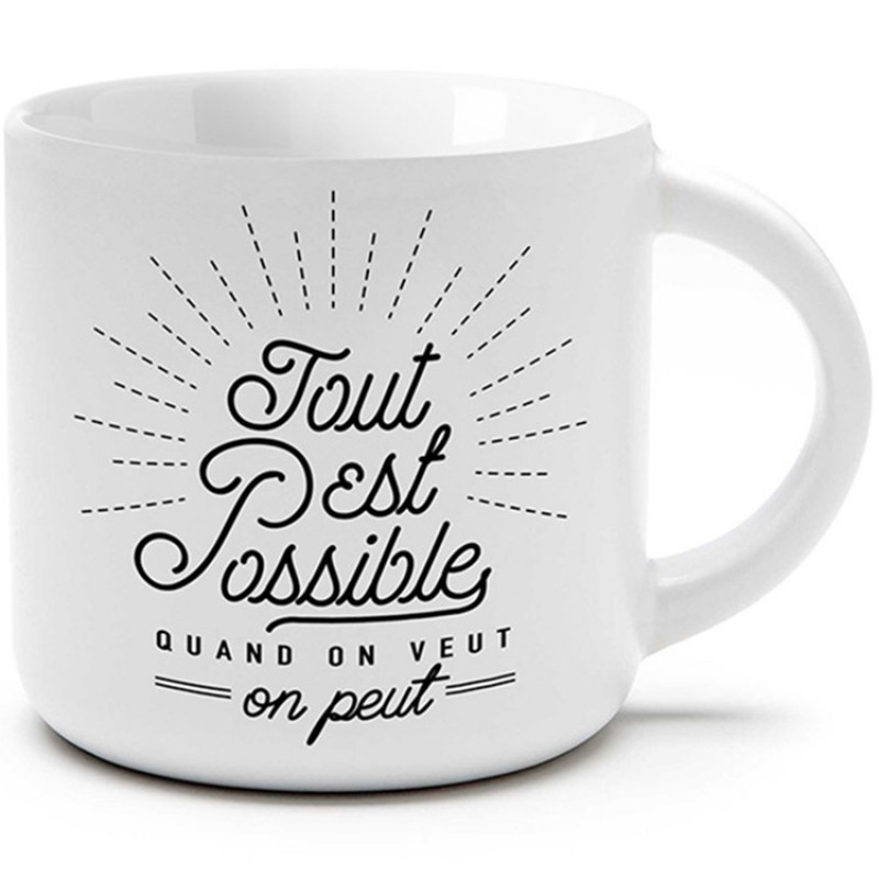 Tasse à café Tout est possible Créa Bisontine