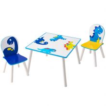 Ensemble table et 2 chaises Dinosaures  par HelloHome
