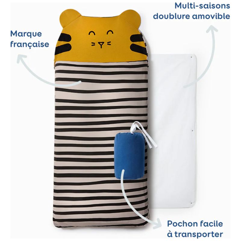 Sac de couchage Tigre (7-10 ans) Les petites billes Ambiance 3