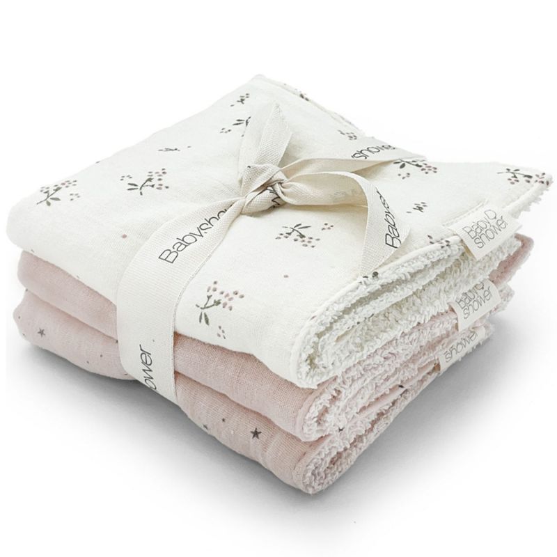 Lot de 3 lingettes Roseberry (28 x 28 cm) Babyshower Produit 1