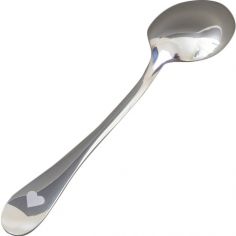 Cuillère coeur en métal argenté (14 cm) - Aubry-Cadoret