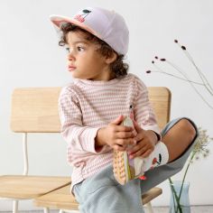 Casquette visière plate Cerise lilas-pêche (1-2 ans)
