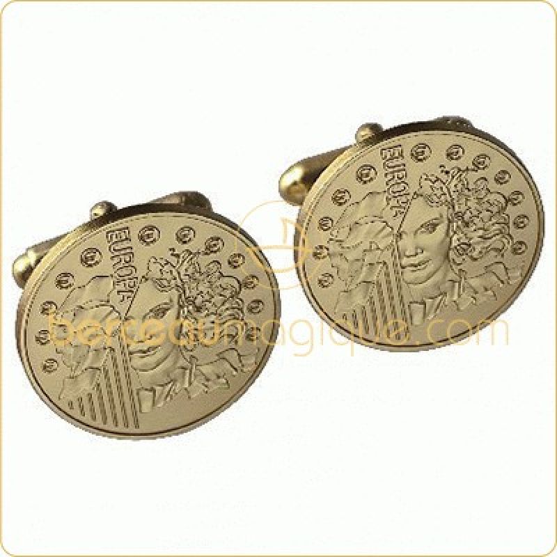 Boutons de manchettes Europa Monnaie de Paris