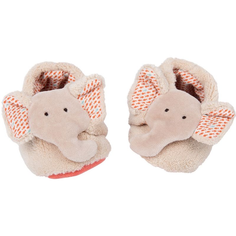 Chaussons éléphant Les Papoum (0-6 mois) Moulin Roty