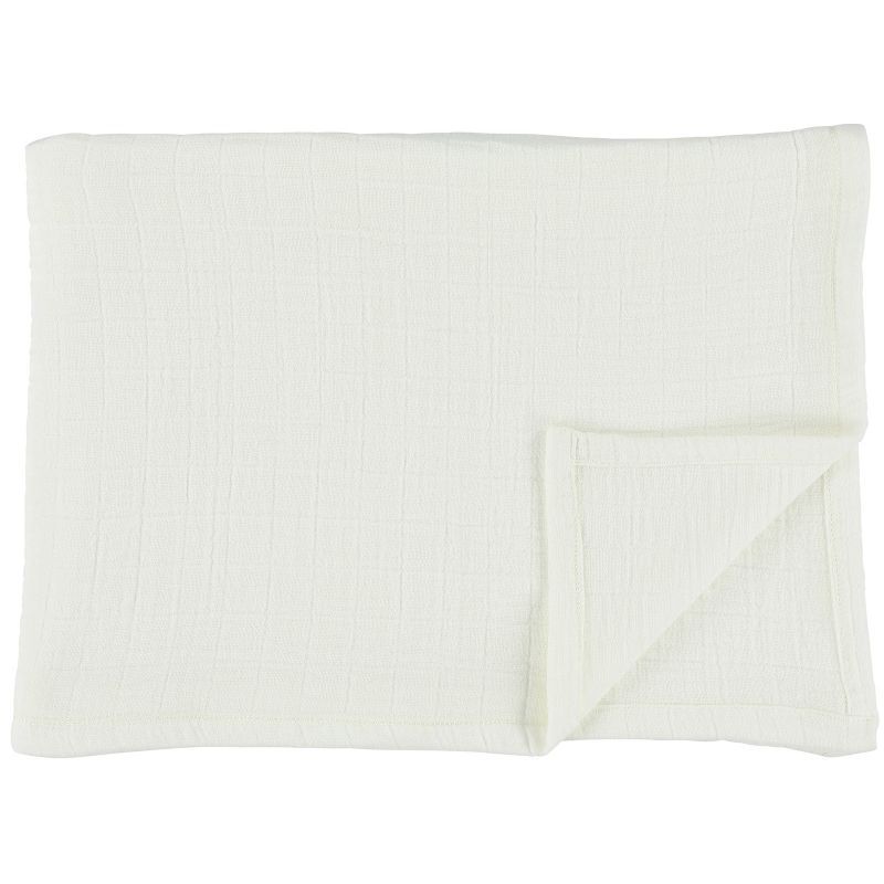 Lot de 2 langes en mousseline de coton Bliss White (110 x 110 cm) Trixie