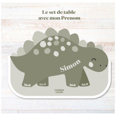 Set de table Dino Xxl Paolo personnalisable Charlie et Suzie