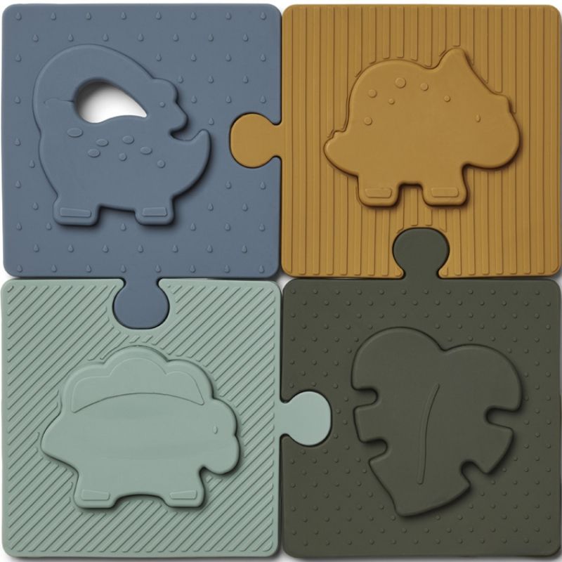 Puzzle en silicone Bodil Dino blue multi mix (8 pièces) Liewood