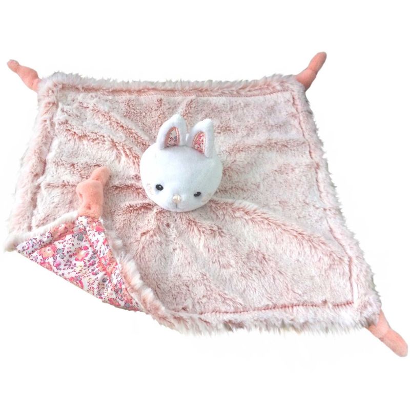 Doudou plat attache sucette Lapinou Domiva