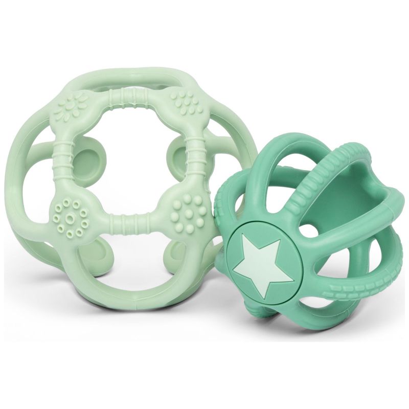 Lot de 2 balles sensorielles en silicone Vert Little L Produit 2