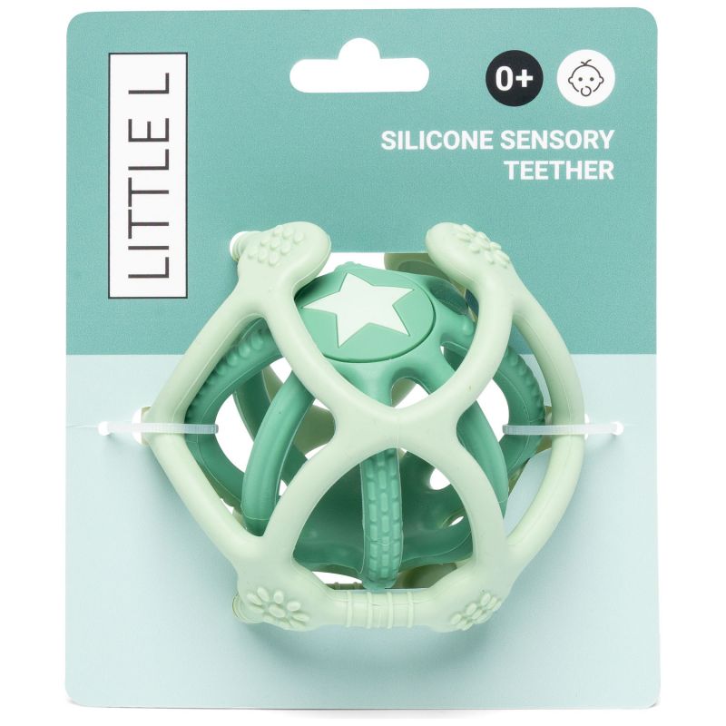 Lot de 2 balles sensorielles en silicone Vert Little L Packaging 4