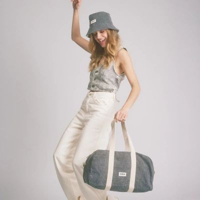 Sac à langer Charlie Denim Gris