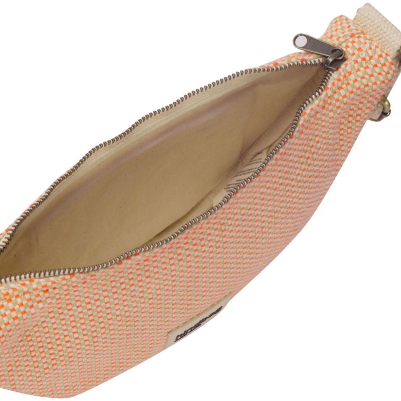 Sac banane Andrea Tressage Corail Hindbag Produit ouvert 4