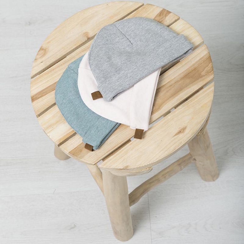 Bonnet de naissance en coton bio Melange stonegreen (0-3 mois) Baby's Only Ambiance 2