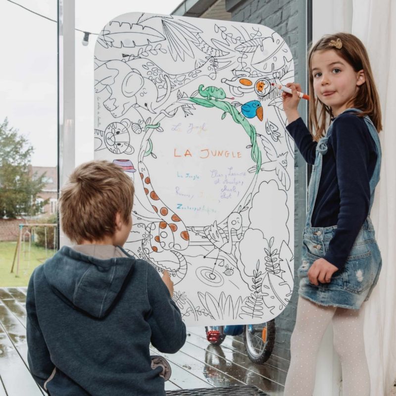 Coloriage géant Coloriboard Jungle (6 pièces) DBKids Ambiance 2