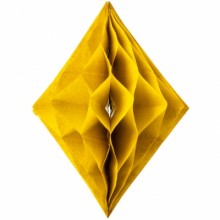 Losange en papier alvéolé jaune moutarde  par Arty Fêtes Factory