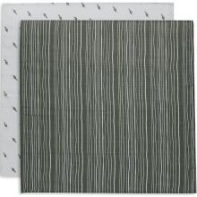 Lot de 2 langes en coton bio Stripe & Olive (70 x 70 cm)  par Jollein
