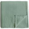 Maxi lange en coton bio Roman green (120 x 120 cm) - Mushie