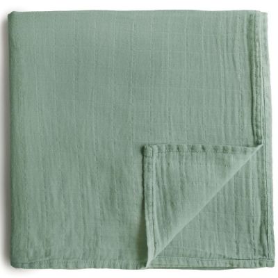 Maxi lange en coton bio Roman green (120 x 120 cm) (Mushie) - Image 1