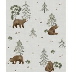 Papier peint Mountain & bears (50 cm x 10 m) - Lilipinso