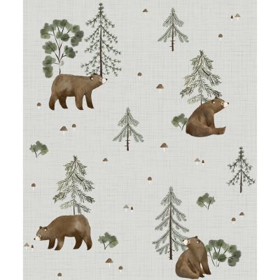 Papier peint Mountain & bears (50 cm x 10 m)  par Lilipinso