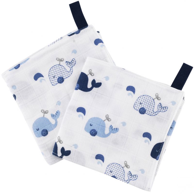 Lot de 2 barbouillettes Baleine (30 x 30 cm) Little Crevette