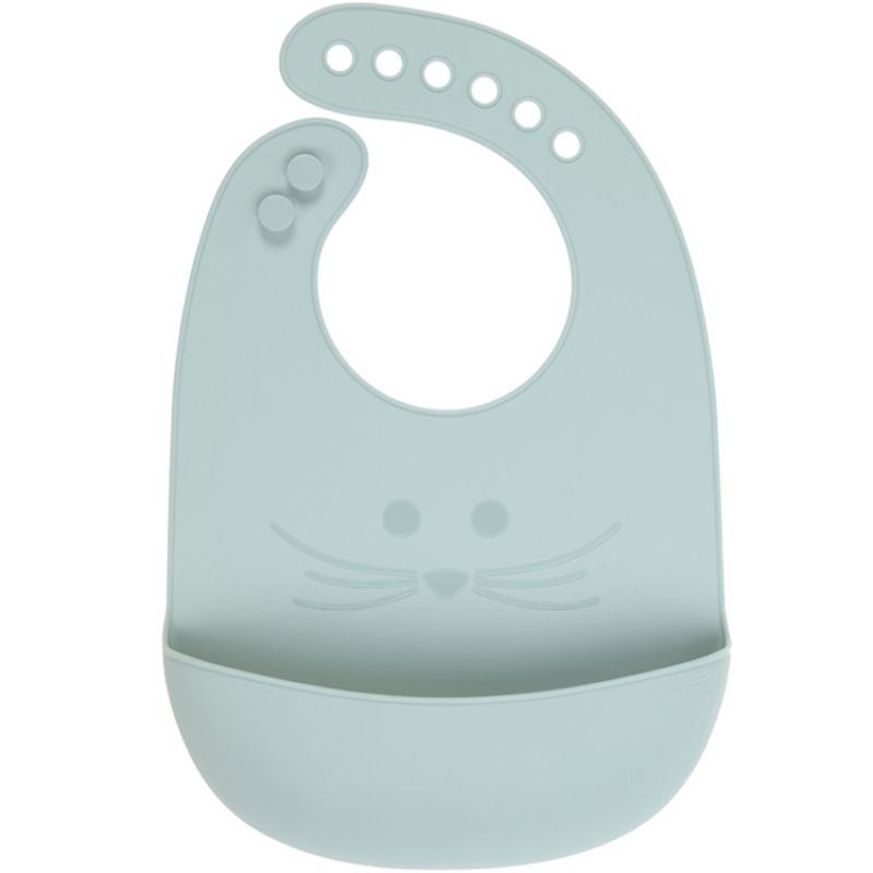 Bavoir en silicone à poche souris vert d'eau Little Chums Lässig