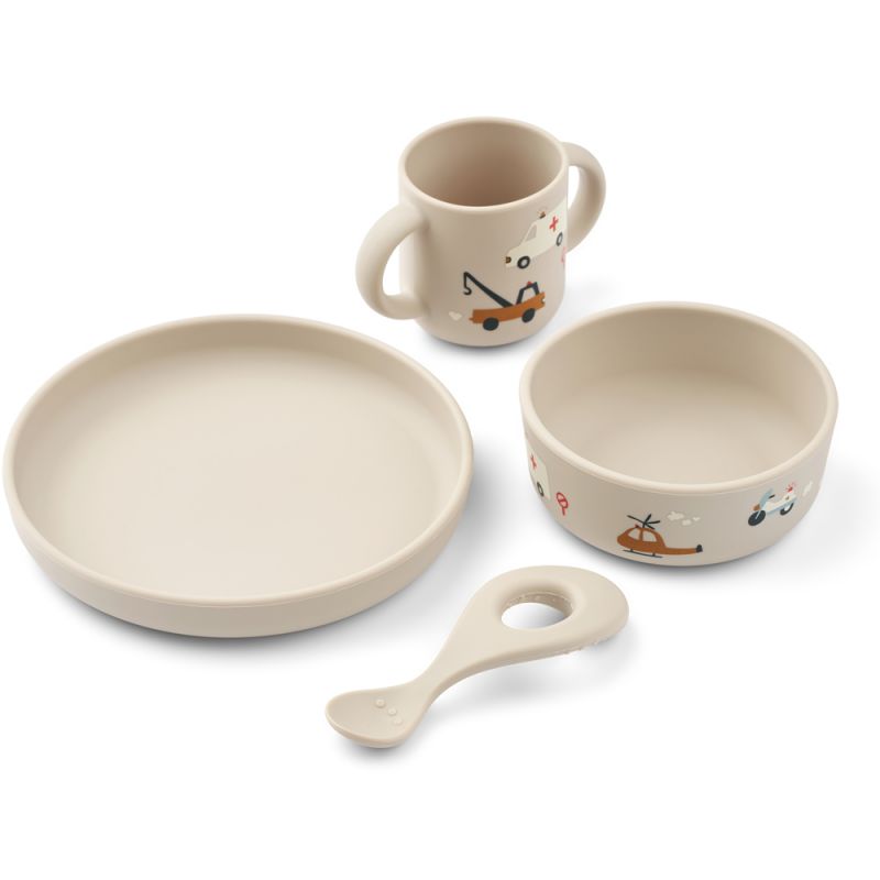 Coffret repas en silicone Vivi Emergency Véhicules (4 pièces) Liewood