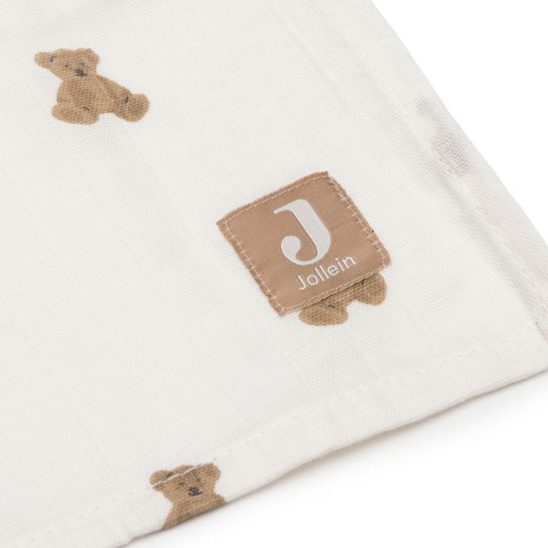 Lot de 2 maxi-langes en gaze de coton Mini Teddy Bear (115 x 115 cm) Jollein Produit 3