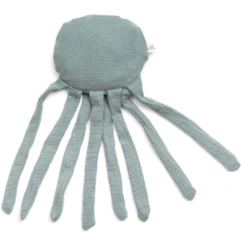 Doudou bouillotte pieuvre vert canard BEBEL