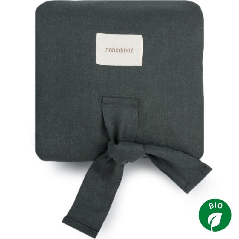 Tapis à langer waterproof Lin français green blue Nobodinoz