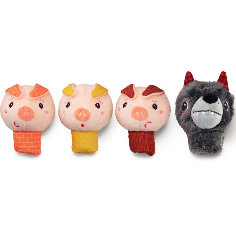Marionnette à doigts Les Trois Petits Cochons Lilliputiens