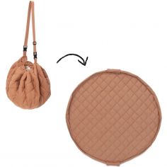Tapis de jeu nomade 2 en 1 en coton bio Tawny Brown Organic - Play&Go