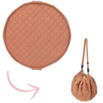 Tapis de jeu 2 en 1 Noomad Organic Soft Tawny Brown Play&Go