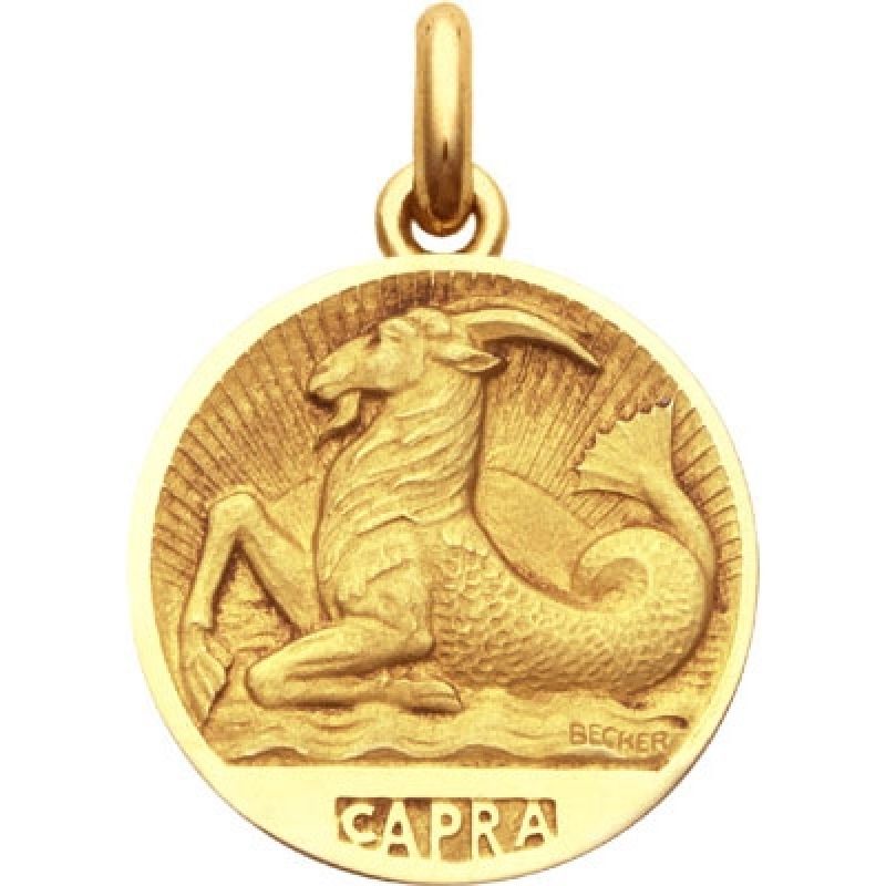 Médaille signe Capricorne (or jaune 750°) Becker