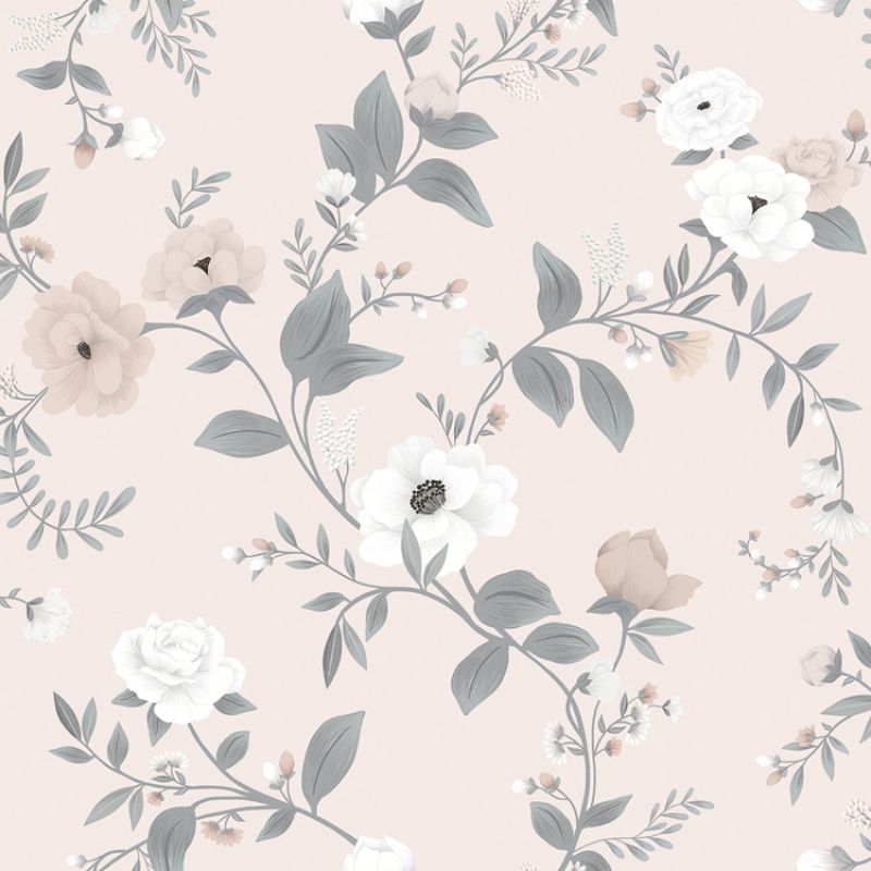 Papier peint intissé Symphonie des roses Grace (10 m) Lilipinso