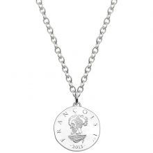 Collier chaîne 80 cm médaille Francois 1er 37 mm recto verso (argent rhodié 900°)  par Monnaie de Paris