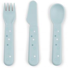 Set de 3 couverts Happy dots Bleu - Done by Deer