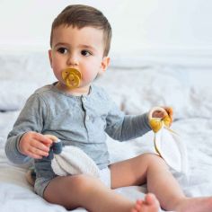 Anneau de dentition en bois Bleu pétrole