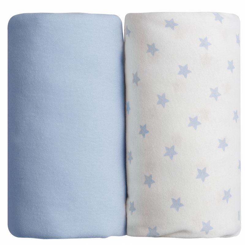 Lot de 2 draps housses étoile bleu (60 x 120 cm) Babycalin
