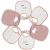 Variation Blanc, rose du produit Lot de 6 bavoirs premier âge Cœurs de la marque Trois Kilos Sept