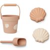 Lot de jouets de plage Mini Shell Pale Tuscany (4 pièces) - Liewood