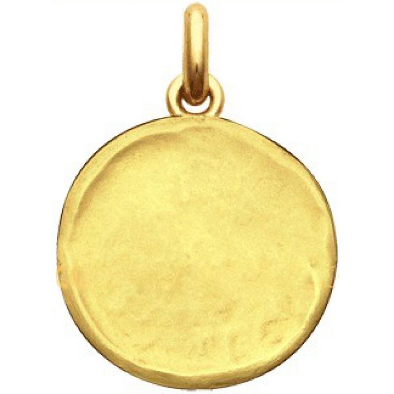 Médaille laïque martelée (or jaune 750°) Becker