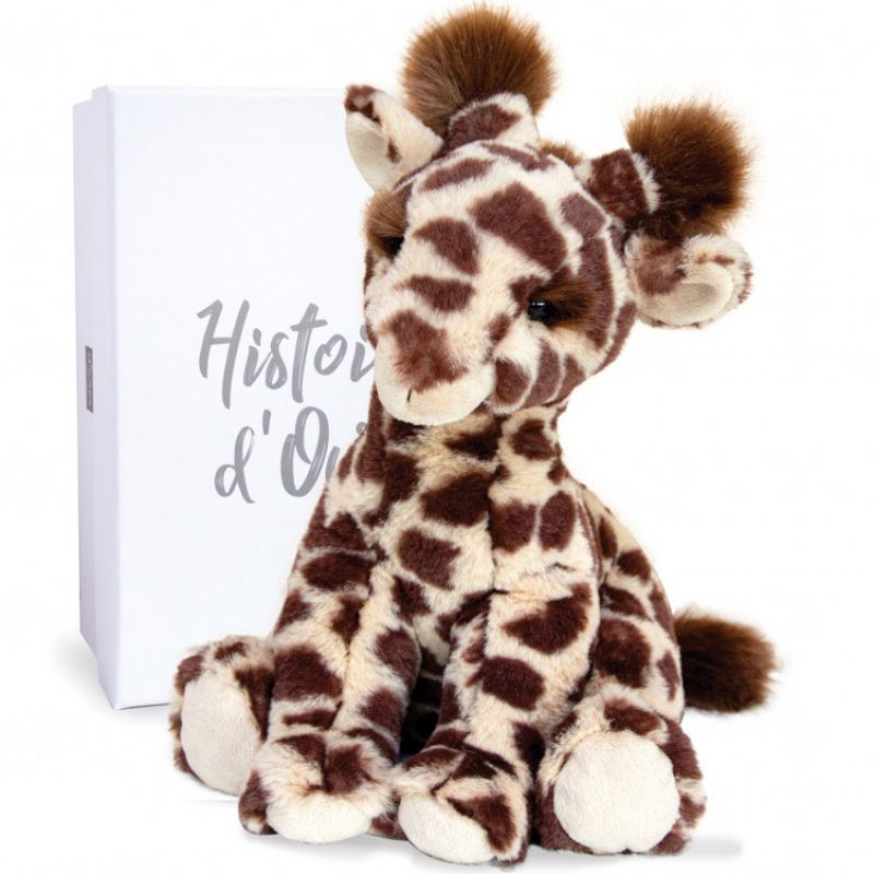 Coffret peluche Lisi la girafe naturelle Terre sauvage (30 cm) Histoire d'Ours