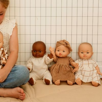 Tenue pour poupée robe Rayures fines